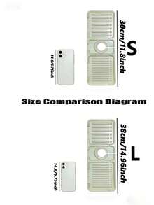 1pc Silicone Faucet Splash Guard, Anti-Splash, Trimmable, Narrow Edge, Suitable For Kitchen Sink And Bathroom Vanity - Multicolor - View 4