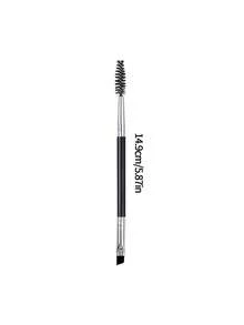 3Pcs Double-Ended Brow & Lash Brush Set, Professional Soft Fiber Makeup Tools, Portable Travel Eyebrow & Eyelash Brush Kit - Black - View 10
