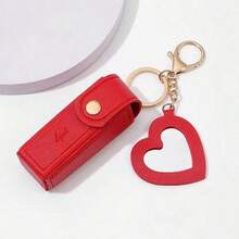 Túi đựng son môi và mỹ phẩm, móc khóa nhỏ gọn tối giản chất lượng cao, móc khóa son môi bằng da tiện dụng, ví đựng tiền xu làm quà tặng. - A - Xem 6