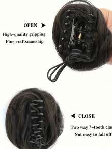1pc Mini Claw Clip Hair Comb, Suitable For Messy Buns, Cat Ear Hairstyles - Multicolor - View 4