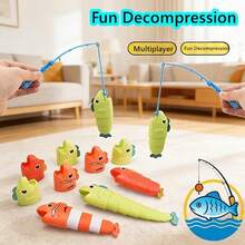 2-4 Player Fishing Master Telescopic Fishing Toy Set, Tabletop Battle Game, Parent-Child Educational Toy, Perfect Gift For Easter/Children's Day - Multicolor - View 2