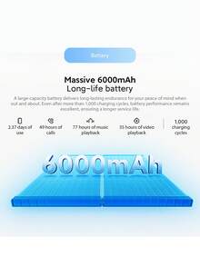 Redmi A7 Pro 智慧型手機全球版，Xiaomi HyperIsland，沉浸式 6.9 吋螢幕 120Hz 高更新率，強大八核處理器，大容量 6000mAh (Typ) 電池，Wet Touch 2.0 觸控技術，Google Gemini，簡約精緻設計 - 藍色 - 查看 3