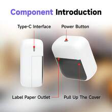 ORICO Wireless Tattoo Transfer Printer, Mini Tattoo Transfer Printer, Tattoo Template Printer, Comes With 30 Sheets Of Thermal Transfer Tattoo Paper, Suitable For Tattoo Artists, Tattoo Experts And Tattoo Beginners, Compatible With Android And IOS - Printer + 30pcs Tattoo Paper - View 9