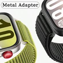 尼龙编织运动表带，兼容 Series 11、10、9、8、7、6、5、4、SE、Ultra 2，尺寸：49mm、46mm、45mm、44mm、42mm、41mm、40mm、38mm - 42/44/45/46/49mm - 查看 2