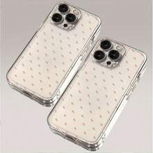 Ốp điện thoại trong suốt họa tiết chấm bi hồng, thích hợp làm quà tặng sinh nhật và Giáng sinh cho các cặp đôi, bạn gái, con gái, thiếu niên. - Trong sáng - Xem 2