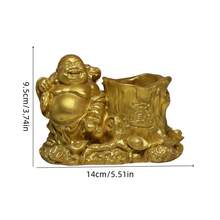 1 chiếc hộp đựng bút hình Phật Di Lặc mạ vàng bằng nhựa, đồ dùng văn phòng sáng tạo, quà tặng doanh nghiệp thu hút tài lộc. - nhiều màu - Xem 2