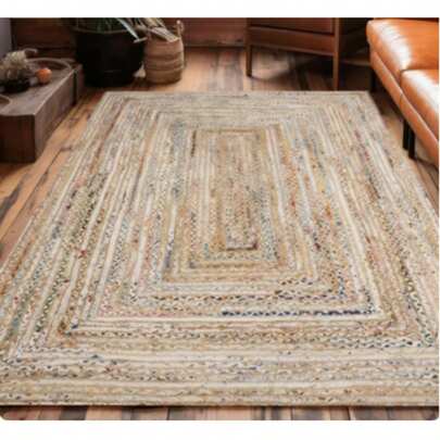 1 pièce Grand tapis de style bohème, design à rayures multicolores, convient pour le salon, la chambre, le bureau, l'intérieur et l'extérieur, tapis de salon