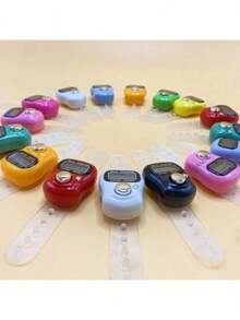 Bộ đếm ngón tay điện tử mini 20-30 chiếc, dạng vòng đeo tay, hiển thị thủ công, nhiều màu sắc để lựa chọn, thích hợp để đếm số lần cầu nguyện, thống kê thể thao, kiểm kê hàng tồn kho, đan len, bộ đếm di động có nút bấm đặt lại. - Nhiều màu - Xem 2
