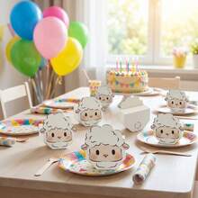 20PCS Eid Al Adha Cute Sheep Design Small Candy Treat Paper Boxes Eid Mubarak Party Favour Gift Paper Boxes For Muslim Festival Supplies - White - View 6