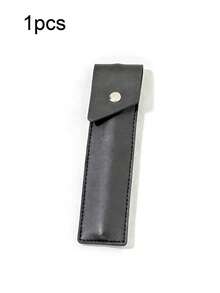 1pc Minimalist Leather Pen Case, Designed With Japanese/Korean Style Clip-On Storage Box For Ballpoint Pens, Fountain Pens And Button Stationery, Convenient And Practical Storage, Ideal For Students And Office Supplies, Essential Back-To-School Item - Simple Leather Pen Case - View 10