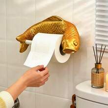 1 pieza Soporte de papel higiénico personalizado y creativo, dispensador de rollo de papel higiénico montado en la pared, lindo para uso doméstico, adecuado como regalo de inauguración de la casa para amigos - carpa - Ver 1