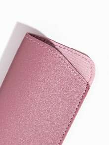 1 pieza Estuche portátil de cuero sintético suave para gafas, bolsa de almacenamiento de gafas de moda, funda protectora de gafas para mujer, funda de gafas para vacaciones, caja protectora de gafas de moda minimalista, organizador de gafas de lectura, accesorios para gafas, regalo de graduación para amigos - 1 pieza rosa - Ver 5