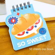 Bộ 4 cuốn sổ tay bìa lật hình thức ăn, sổ tay học sinh bỏ túi đựng từ vựng, nhỏ gọn và nhẹ, sổ ghi nhớ đa chức năng, đồ dùng khen thưởng học sinh, sổ kế hoạch văn phòng phẩm trống không đối xứng, 50 tờ/cuốn. - Một kích thước phù hợp với tất cả - Xem 15