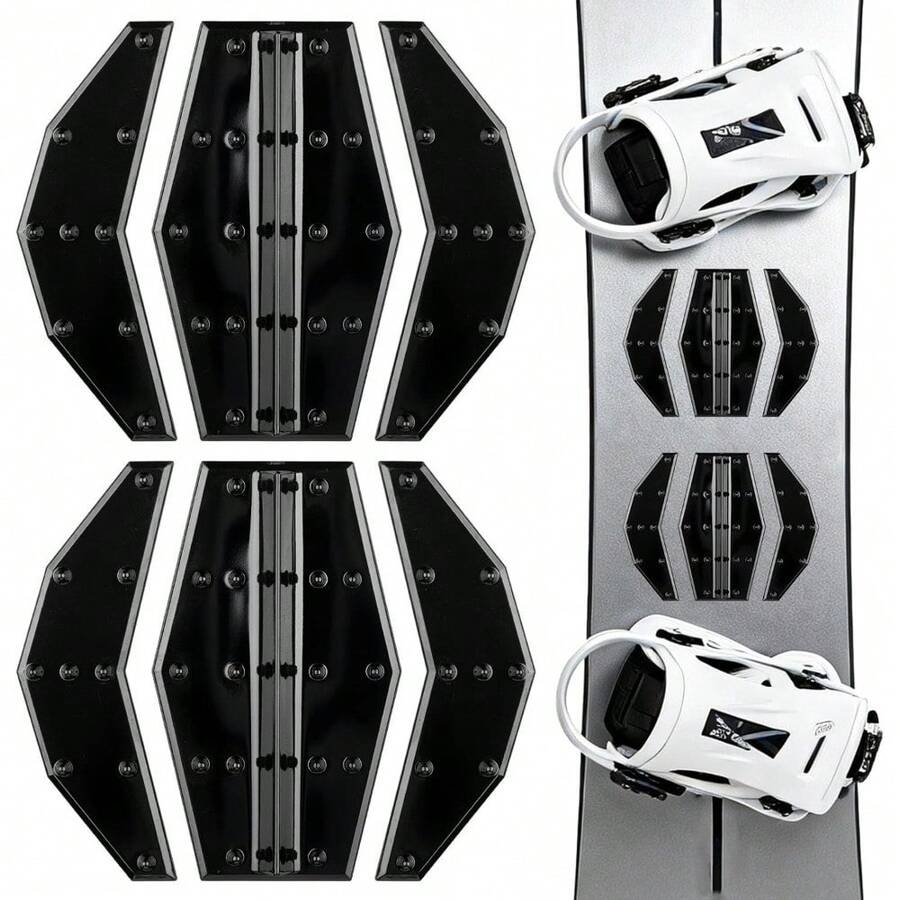 1 Piece Clear 3D Anti Slip Grip Snowboard Stomp Pad TPU Cold Resistant Adhesive For Enhanced Traction Ski Skateboard Control Outdoor Winter Sports Board Graphics Visible - Clear. Black - View 1