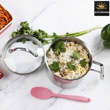 Stainless Steel Saucepan With Glass Lid, Multipurpose 1.5 Quart Sauce Pan Sauce Pot With Straining Cover Pour Spouts For Boiling Milk, Sauce, Gravies, Pasta, Noodles - View 3