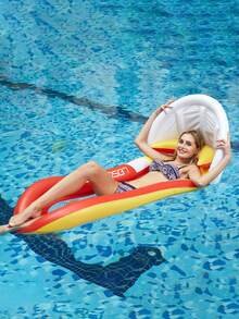 1件渐变色网状漂浮吊床，充气泳池玩具，适用于沙滩和湖泊，泳池派对和沙滩派对用品，气泵需另行购买。 - 純色浮床 - 查看 17