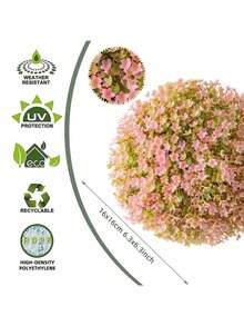 Artificial Boxwood Flower Ball, Boxwood Garland, Artificial Flowers, Simulation Greenery, PE Material, Suitable For Wedding Season Decoration, Spring And Summer Decoration, Graduation Ceremony, School/Office Decoration, Outdoor Activities - Multicolor - View 5