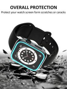 5pcs Luminous Watch Case, Compatible With Apple Watch Cases 40mm, 41mm, 42mm, 44mm, 45mm, 46mm, And 49mm. Stylish, Sporty, Shockproof, And Features Nighttime Visibility. Made Of Hard PC Material, Compatible With Apple Watch Ultra/11/10/9/8/7/6/5/4/SE Men's And Women's Watch Cases. Absorbs Sunlight Or Artificial Light And Emits Light At Night, Making It A Dual-Use Case For Day And Night. - 5 Colors Of Glow-in-the-dark Case - View 6