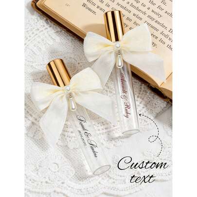 1pc Personalized Perfume Spray Bottle With Elegant Pearl Bow, Perfume Party Favors,Clear Glass Perfume Sample Vials,Portable Essential Oils Spray Bottle, Empty Bottle, Face Spray,Moisturizing Bottle,Travel Size Cosmetic Containers,Gifts For Your Lover, Girlfriend, Bride, Bridesmaid, Mother,Unique Engagement Gifts, Bridal Gifts, Holiday Gifts, Anniversary Gifts, Mother's Day Gifts, Birthday Gifts
