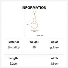 1 Pc Fashionable Circle Sweater Chain For Women, High-End Long Necklace, Unique And Niche Light Luxury Versatile Women's Elegant Necklace, Party And Gathering Outfit Accessory - Multicolor - View 10