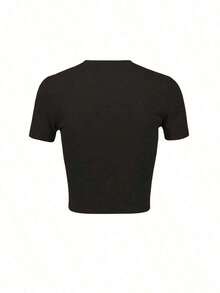 2026 Summer ClothesVan Dutch Motorcycles Speed Shop With Winged Eye Women's Casual Solid Color Crew Neck Short Sleeve Slim Fit Cropped T-Shirt Basic Summer Polyester Top, Versatile Everyday Wear, Perfect Gift For HerLoose And Comfortablesummer Tops Von Dutch Clothes Women Playeras De Mujer - Nhiều màu - Xem 2