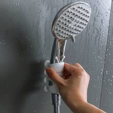 1PC Heavy Duty Shower Suction Cup Holder, No Drilling Soft Glue Mount, Removable Bathroom Shower Bracket - A - View 6