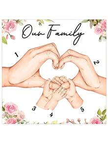 Placa cuadrada de acrílico personalizada, regalo conmemorativo personalizado con impresión de palma familiar, adecuado para regalar a mamá, papá, abuela, abuelo, regalo único para el Día de la Madre, Día del Padre, cumpleaños, aniversario - Multicolor - Ver 16