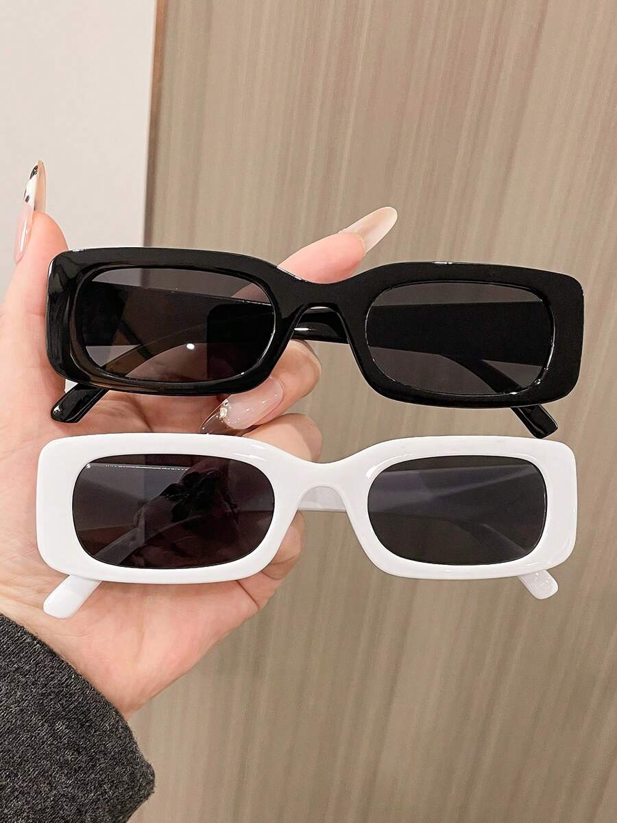 2副复古时尚经典优雅眼镜，适合日常生活、约会、街拍，适合所有脸型。 - 彩色 - 查看 1