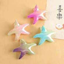 Dopamine Aurora Gradient-Colored Ocean Sea Star Grasping And Holding A Girl, Summer Gentle Atmosphere, Fake Gentle And Romantic Updo, Hair Claw, Daily Photo-Taking, Half-Up Hairstyle, Female Hair Accessory Hair Clip - Multicolor - View 8