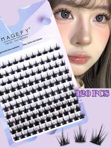 MAANGE 120pcs Cartoon Anime False Eyelashes, Anime Cosplay Personal False Eyelashes, Japanese Eye Makeup Tools, Cluster False Eyelashes, Suitable For Daily, Travel, Party, Cosplay - CC - View 13