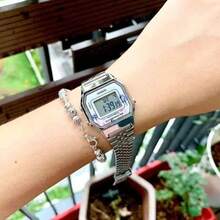 Casio 卡西欧经典复古方形腕表，男女通用，简约设计，日常佩戴 LA680WA-4C - 均碼 - 查看 4