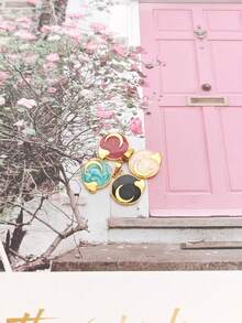 1件波西米亚风格月亮心形吊坠，适合日常佩戴、节日、约会、婚礼、送礼 - 彩色 - 查看 2