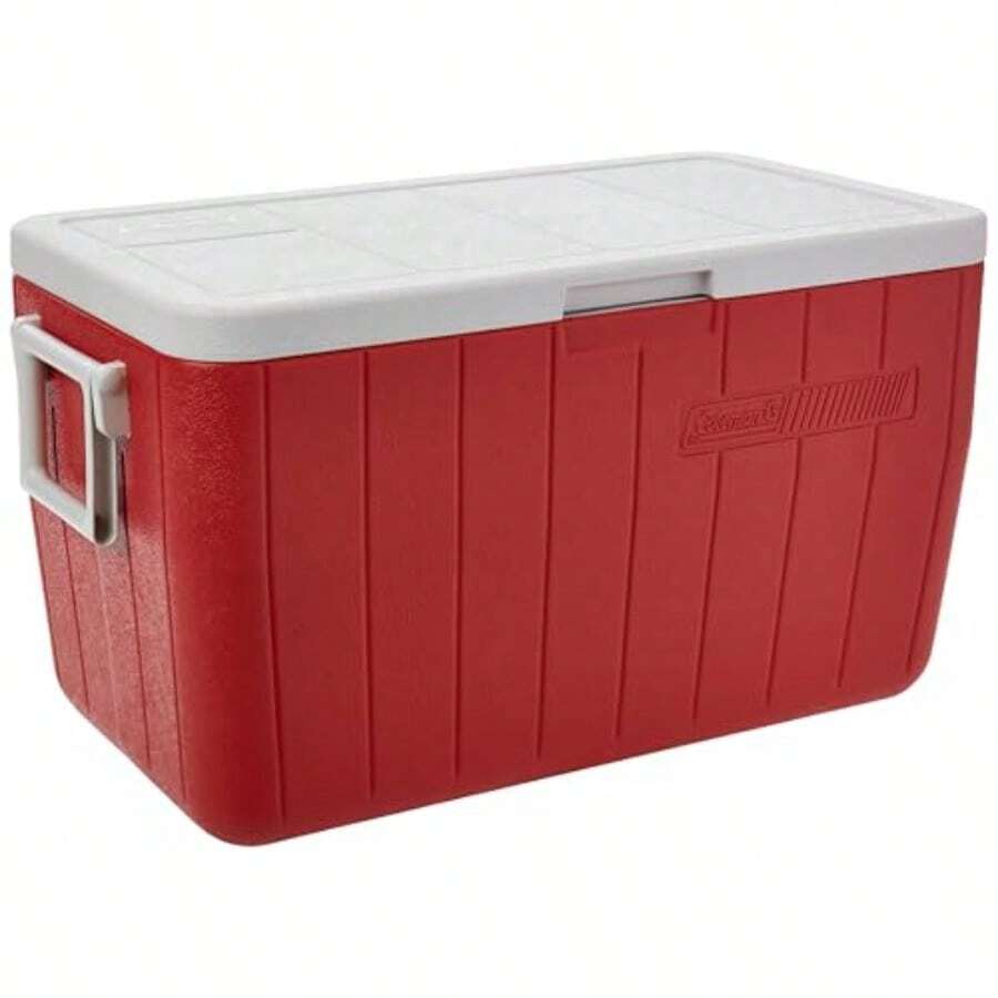 Coleman ielera Rígida 45L Color Rojo Ciller Mantiene el ielo de Fácil Limpieza Fácil de Transportar - Rojo - Ver 1