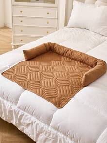 1pc Pet Bed With Unique Soft Cushion. This Pet Sleeping Pad Is Soft And Skin-Friendly, With Non-Slip Bottom. Durable And Scratch-Resistant, Machine Washable For Easy Cleaning. Suitable For Small, Medium And Large Dogs As Well As Cats, Ideal For Year-Round Use. - Orange - View 5