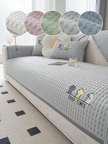 SANMOSPIN 1 chiếc đệm sofa sang trọng, mềm mại, thoáng mát mùa hè, phù hợp cho mọi mùa, dùng cho sofa 1/2/3/4 chỗ ngồi, trang trí nhà cửa cho phòng khách và phòng ngủ. - màu xanh lá - Xem 1