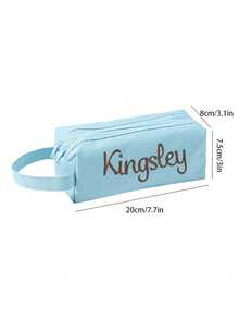 Personalized Double-Layer Pencil Case, Customized Large Capacity Pencil Bag, Minimalist Stationery Pen Box, Learning Supplies, Multi-Functional, Decorative, Reusable, Fashionable, Multi-Color, Cute, Retro, Cartoon, Suitable For Workers, Clients, Students, Business/Work/Office, School - Multicolor - View 8
