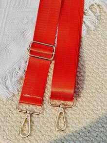 1pc/1.5 Inch Wide Solid Color Luggage Strap, High Quality Orange Backpack Strap, Adjustable Detachable Shoulder Strap, Unisex, Durable Backpack Replacement Strap, Travel Accessory, Suitable For Camera Bag And Handbag - Orange - View 7