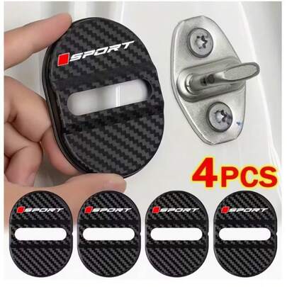4 miếng ốp khóa cửa xe hơi, miếng đệm giảm chấn, phụ kiện bảo vệ khi tân trang xe.