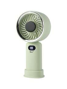 AOYI 1pc Rechargeable Digital Display Portable Handheld 199-Speed Adjustable Mini USB Charging Fan - Multicolor - View 14