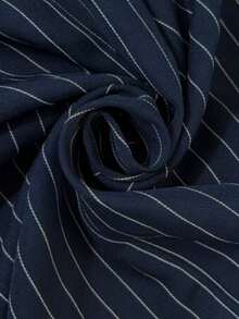 Đầm mini ôm sát không tay cổ chữ V sâu gợi cảm, kẻ sọc, đa năng cho công sở, mặc thường ngày, kỳ nghỉ hè, dự tiệc và phong cách boho chic thanh lịch - Màu xanh hải quân - Xem 5