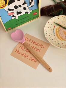 1pc Heart-Shaped Silicone Baking Scraper Set - Long Handle Heat-Resistant Cream Scraper, Cake Mixing Tool, Home Baking Utensils, Heart-Shaped Jam Scraper, Dessert Making Tool, Suitable For Home And Thanksgiving - View 6