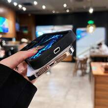 , aliento atómico azul, ciudad nocturna.funda de teléfono Fundas compatibles con ,Apple,VIVO,OPPO,,, y Honor.Fabricadas en silicona TPU,ofrecen protección contra golpes y caídas. - Negro - Ver 5