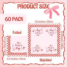 20/40/60 chiếc, Khăn giấy "She's Ready To Pop" - Khăn giấy 2 lớp màu đỏ kẻ caro và sọc kèm hình chai và nơ, Khăn giấy chủ đề soda đỏ "She's About To Pop" trang trí màu hồng retro cho tiệc mừng em bé mới sinh, tiệc tiết lộ giới tính, tiệc sinh nhật, đồ dùng cho tiệc mừng mang thai. - Xem 9