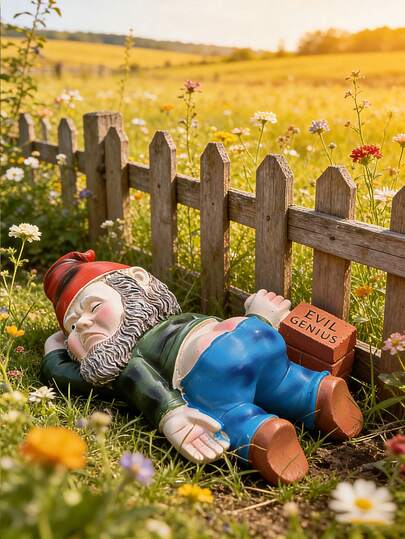 Funny Drunk Dwarf Garden Gnomes Statues Decoration,Resin Sculpture Drunk Dwarf Novelty Gift For Outdoor Indoor Patio Yard Lawn Porch Ornament Mini Gnomes