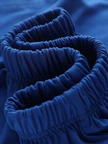 男童休闲数码字母卡通印花T恤和短裤两件套，夏季日常穿搭 - 白色 - 查看 8