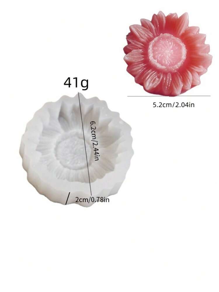 1 khuôn silicon hình hoa cúc và hoa hướng dương, khuôn thạch cao trang trí nhà cửa/làm quà tặng, khuôn đúc nhựa epoxy thủ công, khuôn thạch cao trang trí nghệ thuật. - Trắng - Xem 5
