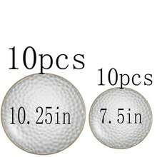 Transparent Hammered Texture Plate Set, Gold Rim Premium Dessert Plates 7.5"/10.25", Suitable For Various Themed Events, Parties, Birthdays, Weddings, New Year, Valentine's Day, Easter, Etc. - Clear - View 12