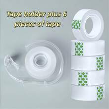 可爱蜗牛造型胶带座 + 1 卷透明胶带套装 - 高级透明办公用品 | 适用于办公室、工艺品、艺术家、家庭剪贴簿、学校、礼品包装和运输包装，胶带、透明胶带、包装胶带、胶带、包裹包装、包装 - 透明 - 查看 1