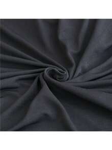 1pc Solid Color Milk Silk High Elasticity Anti-Dust Minimalist Sofa/Bed Cover, Suitable For All Seasons, Living Room & Bedroom - Dark Grey - View 9