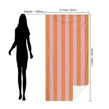 1pc Classic Striped Ultra-Soft Microfiber Beach Towel - Super Absorbent, Quick Dry, Large Bath Towel For Summer Beach, Pool And Home Use, Rectangular Beach Blanket - Style8 - View 12